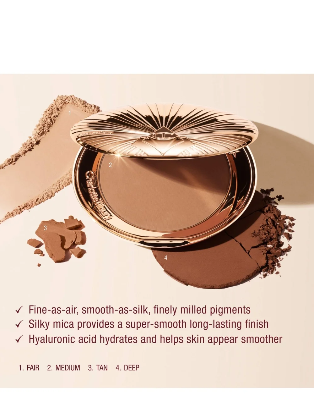 Charlotte Tilbury Airbrush Bronzer Matte Bronzer In Shade 4 Deep/Fonce NIB